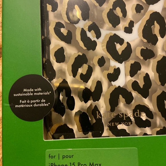 Kate Spade Black and White Leopard Print Phone Case - Picture 10 of 10